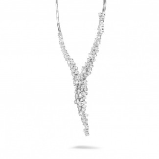 Wedding jewellery - 5.90 carat diamond necklace in white gold