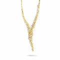 5.90 carat diamond necklace in yellow gold