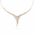 5.90 carat diamond necklace in red gold