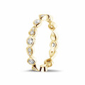 0.50 carat diamond stackable alliance in yellow gold with pear design