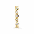0.50 carat diamond stackable alliance in yellow gold with pear design