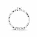 0.07 carat diamond stackable beaded ring in white gold