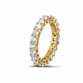2.30 carat diamond eternity ring in yellow gold