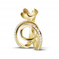 0.55 carat diamond design ring in yellow gold