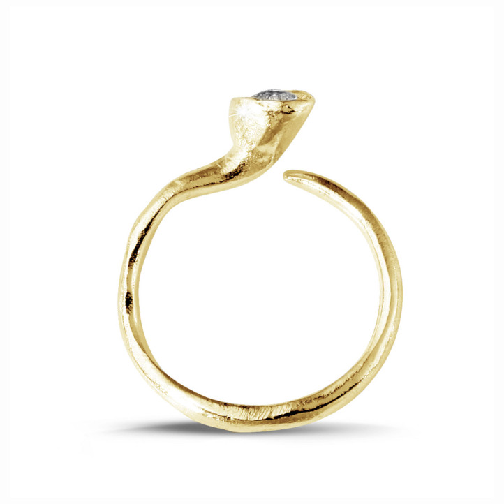 0.12 carat diamond design ring in yellow gold