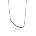 0.30 carat fine necklace in white gold with black diamonds