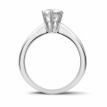 0.70 carat solitaire diamond ring in white gold with six prongs