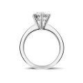 2.00 carat solitaire diamond ring in white gold with six prongs