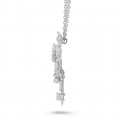 0.35 carat diamond design floral pendant in white gold