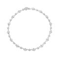0.45 carat diamond design floral necklace in white gold