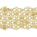 0.80 carat diamond design floral bracelet in yellow gold