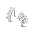 8.60 Ct earrings in white gold with marquise diamonds