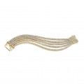 25.90 Ct wide tennis bracelet in yellow gold