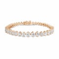 7.40 carat diamond gradient bracelet in red gold