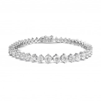 High Jewellery - 7.40 carat diamond gradient bracelet in white gold