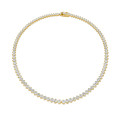 20.10 carat diamond gradient necklace in yellow gold