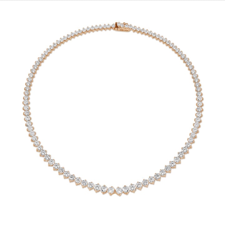 20.10 carat diamond gradient necklace in red gold