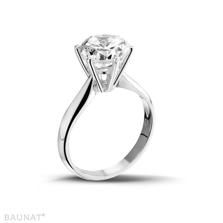 3.00 carat solitaire ring in white gold with diamond of exceptional quality (D-IF-EX-None fluorescence-GIA certificate)