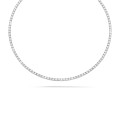 14.60 carat diamond river necklace in white gold