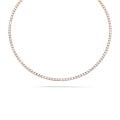 14.60 carat diamond river necklace in red gold