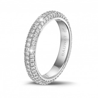 Wedding - 0.85 carat diamond eternity ring (full set) in white gold