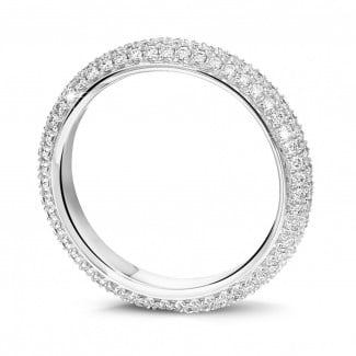 Wedding - 0.85 carat diamond eternity ring (full set) in white gold