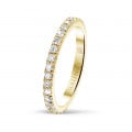 0.55 carat eternity ring (full set) in yellow gold with round diamonds