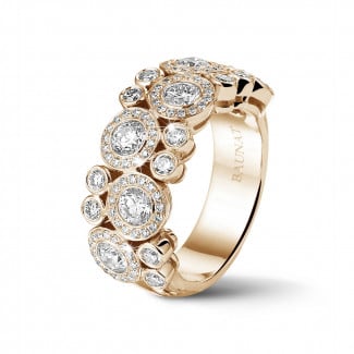 1.80 carat diamond ring in red gold