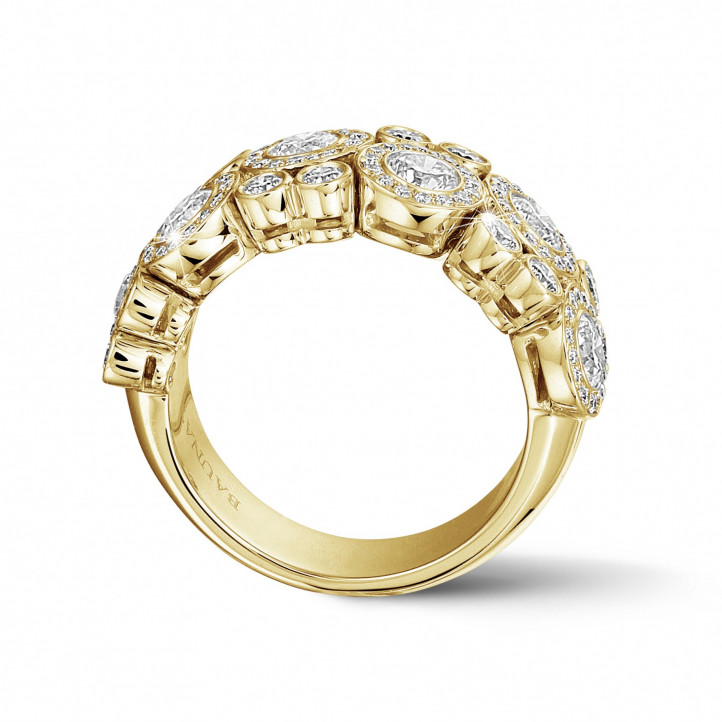 1.80 carat diamond ring in yellow gold