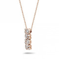 1.20 carat diamond necklace in red gold