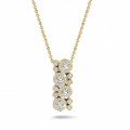 1.20 carat diamond necklace in yellow gold