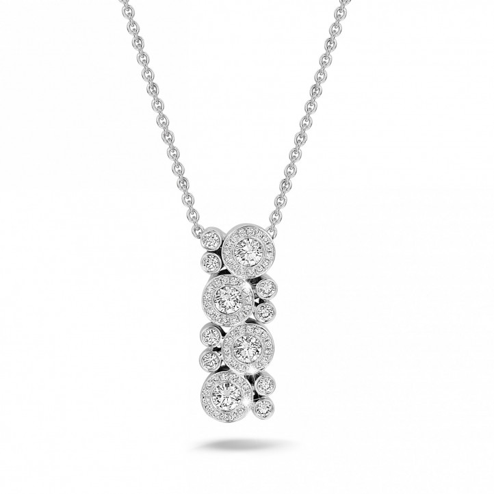1.20 carat diamond necklace in platinum