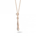 0.50 carat diamond necklace in red gold
