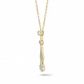 0.50 carat diamond necklace in yellow gold