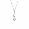 0.45 carat diamond necklace in white gold