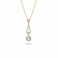 0.45 carat diamond necklace in yellow gold