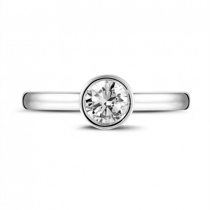 0.50 carat solitaire ring in platinum with round diamond