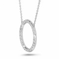 0.54 carat diamond eternity necklace in white gold