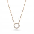0.12 carat diamond eternity necklace in red gold