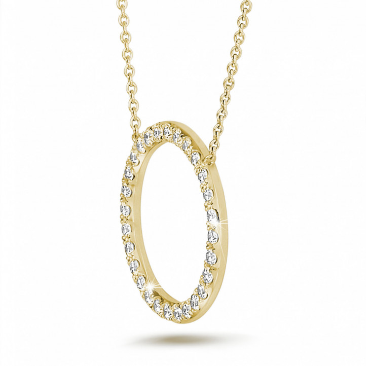 0.54 carat diamond eternity necklace in yellow gold