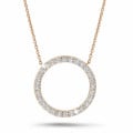 0.54 carat diamond eternity necklace in red gold
