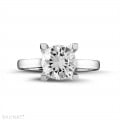 2.50 carat solitaire diamond ring in white gold