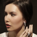 1.90 carat diamond design earrings in white gold
