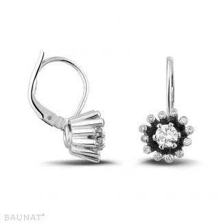 Earrings - 0.50 carat diamond design earrings in white gold