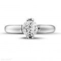 1.25 carat solitaire diamond design ring in platinum with eight prongs