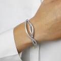2.43 carat diamond design bracelet in white gold