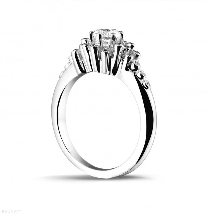 0.50 carat diamond design ring in white gold
