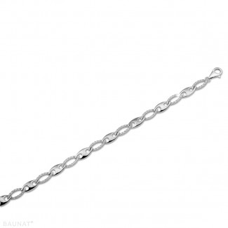 Bracelets - 0.88 carat fine diamond chain bracelet in white gold