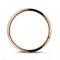 Wedding ring with a slightly domed surface of 4.00 mm in red gold