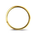 Wedding ring with a domed surface of 3.00 mm in yellow gold